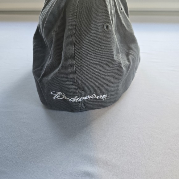 Seattle Sea Hawks Budweiser Ball Cap Adult Stretch Fit Gray Hat Embroidered Logo - Picture 3 of 5